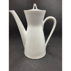 Rosenthal White Classic Rose Form 2000 Coffee Pot with Lid